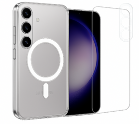 Etui do Samsung S24+ (Plus) MagSafe + Szkło na ekran + Szkło na aparat