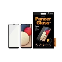 PanzerGlass E2E Super+ antibakterielles Panzerglas für Samsung Galaxy A02s – mit schwarzem Rahmen