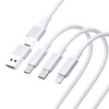 3MK KABEL HYPER 3w1 1,5m Biały USB-A/C do Micro/USB-C/Lightning