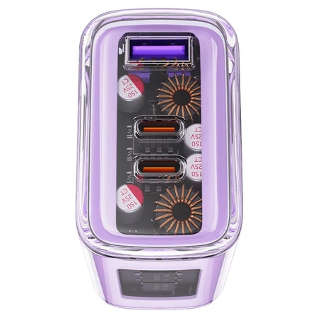 Acefast Ladegerät GaN 65W 3 Ports (1xUSB, 2xUSB C) grün (A45)