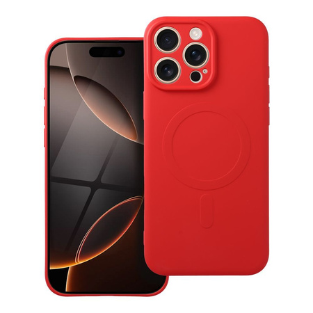 Futerał SILICONE MAG COVER kompatybilny z MagSafe do IPHONE 16 Pro Max czerwony