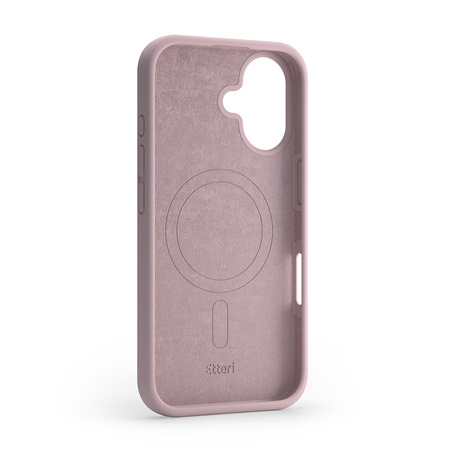Nakładka Etteri Silicone Mag do iPhone 16 6,1" jasnoróżowa