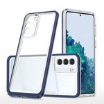 Clear 3in1 etui do Samsung Galaxy S22+ (S22 Plus) żelowy pokrowiec z ramką niebieski