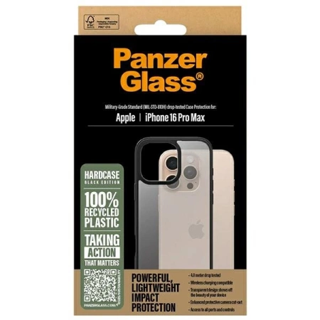 Etui PanzerGlass HardCase na iPhone 16 Pro Max - czarne