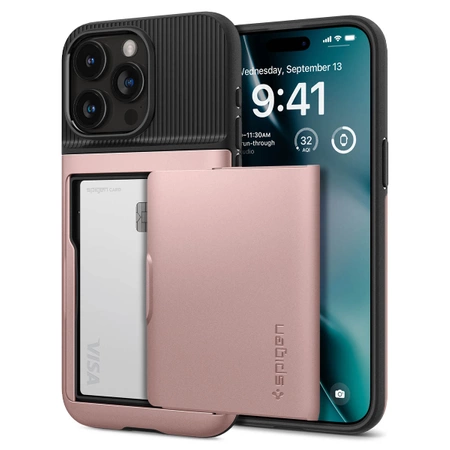 Etui Spigen Slim Armor CS na iPhone 15 Pro Max - różowe
