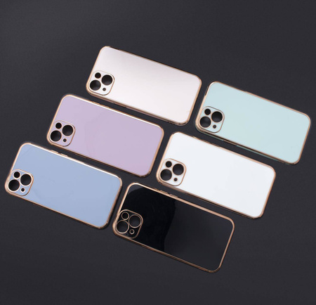 Lighting Color Case für Xiaomi Redmi Note 11 Gel Cover mit Goldrahmen weiß