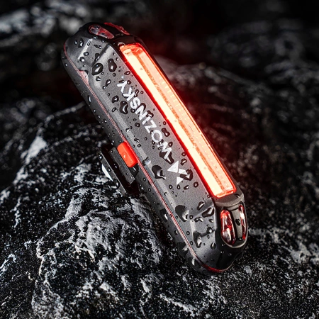 Wozinsky WSBLB2 Front (400 lm) and Rear USB-C Bike Light Set - Black