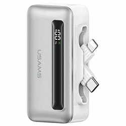 USAMS Powerbank 4500mAh USB-C/Lightning   20W PD Fast Charge srebrny/silver XB Series 4K5CD23302 (US-CD233)