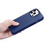 iCarer Case Leather pokrowiec etui z naturalnej skóry do iPhone 14 Pro Max niebieski (WMI14220708-BU) (kompatybilne z MagSafe)