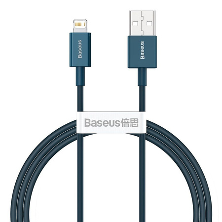 Baseus Superior kabel USB - Lightning 2,4A 1 m Niebieski (CALYS-A03)