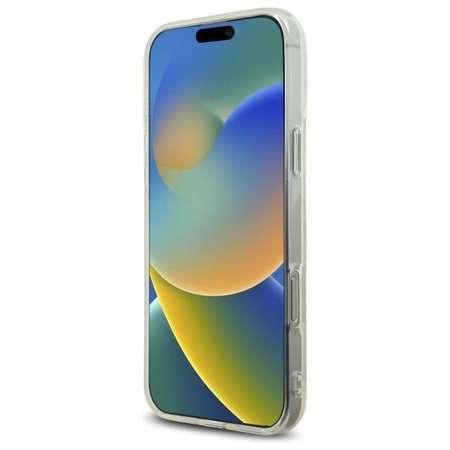 Original Case IPHONE 16 PRO MAX Karl Lagerfeld Hardcase IML Rhinestones Logo (KLHCP16XHKLSTDCT) transparent