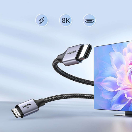 Mini HDMI cable - HDMI Ugreen HD163 8K 2m - gray