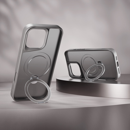 Nakładka Etteri Matt Mag Ring do iPhone 16 6,1" szara