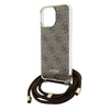 Etui Guess Crossbody Cord 4G Print na iPhone 15 Pro Max - brązowe
