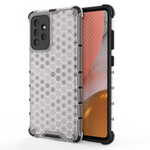 Honeycomb case armored cover with a gel frame for samsung galaxy a53 5g transparent
