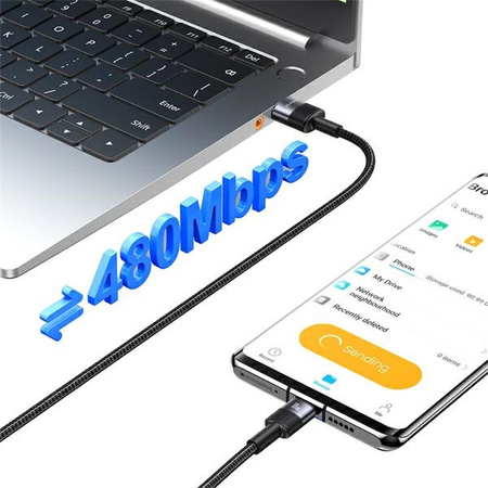 USAMS SET Kabel USB na USB-C 3A 1.2mFast Charging stalowy/tarnish 30 szt. SJ718ZJ01 (US-SJ718)