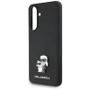 Karl Lagerfeld Saffiano-Hülle mit K&amp;C-Metalllogo für Samsung Galaxy A56, Schwarz