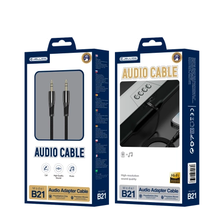 JELLICO kabel B21 JACK 3.5MM - JACK 3.5MM 1.2M Czarny