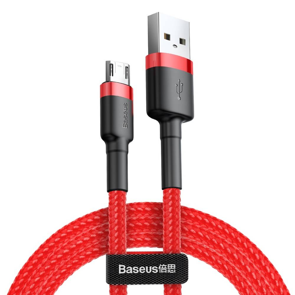 Baseus Cafule Cable - Dwustronny kabel połączeniowy micro USB na USB QC 3.0, 1.5 A, 2 m (czerwony)