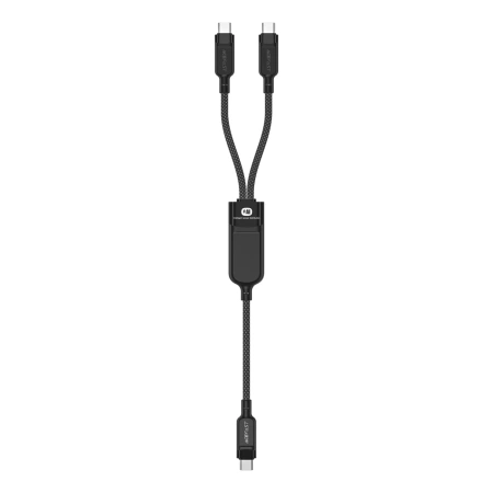 Acefast C5 USB-C – USB-C / USB-C 2in1 100 W 480 Mbit/s Kabel – Schwarz