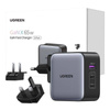Ugreen fast charger GaN USB / 2xUSB C 65W adapter EU / UK / US plug black (CD296)