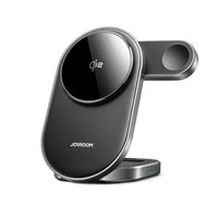 Joyroom JR-W17 Qi 3-in-1 Kabelloses Induktives Ladegerät - Schwarz
