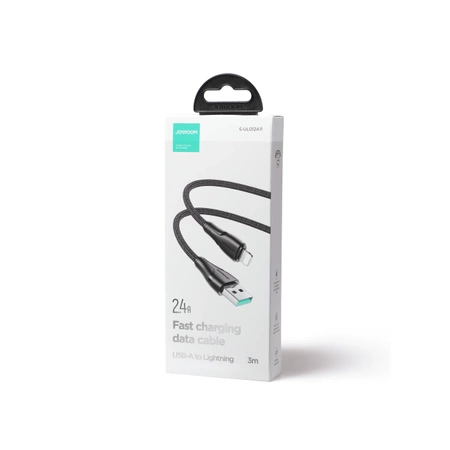 Joyroom cable USB - Lightning 2.4A Surpass Series 3 m black (S-UL012A11)
