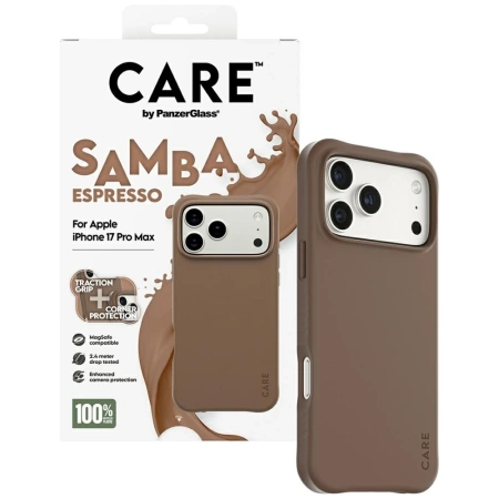 CARE by PanzerGlass Modisches Samba MagSafe Case für iPhone 17 Pro Max - Braun