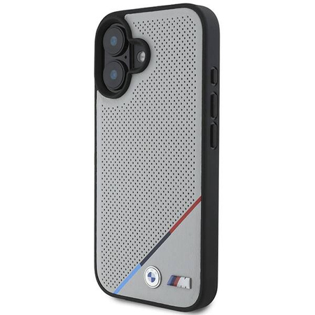 Original Case IPHONE 16 BMW Hardcase M Carbon Tricolor Line MagSafe (BMHMP16S23PUPDG) gray