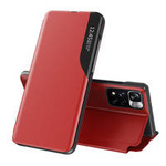 Eco Leather View Case Elegantes Flip Cover mit Standfunktion Poco M4 Pro 5G Rot