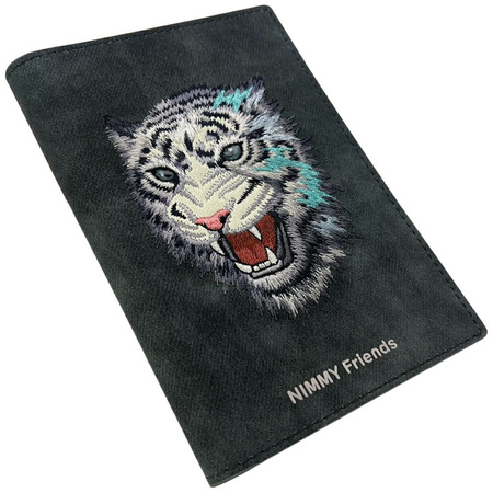 Etui na paszport Nimmy portfel Raptor    Tiger ciemno szary