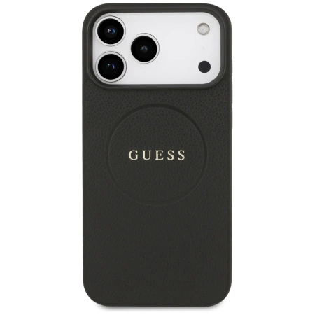 Guess Grained Ring MagSafe case for iPhone 17 Pro Max - black