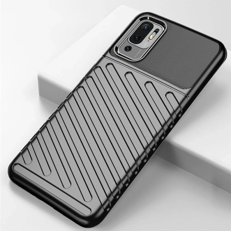Thunder Case Flexibel Robuste Panzer Handyhülle TPU Schutzhülle für Xiaomi Redmi Note 10 5G / Poco M3 Pro schwarz