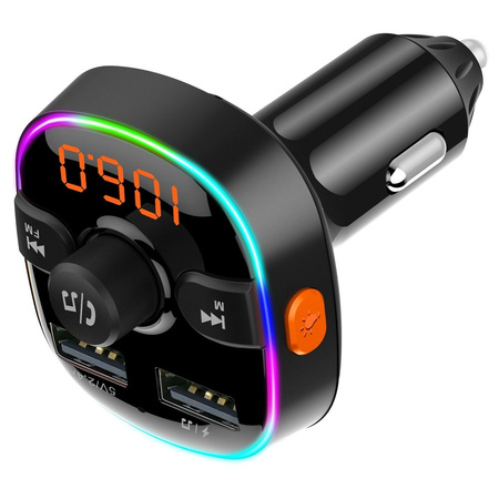 Transmiter FM MP3 z bluetooth 5.0 + czytnik kart pamieci + 2xUSB QC3.0 BC52L