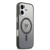 Guess Nakładka Magsafe IML Gradient Case With Print Triangle Logo & Silver Metal Camera Buttons Do iPhone 17 Czarna