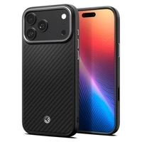 Spigen Enzo Aramid "T" MagSafe Case für iPhone 17 Pro Max - Schwarz und Silber