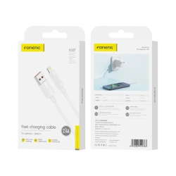 FONENG kabel XS07 Lightning 2.4A 1M Biały