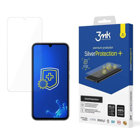 Displayschutzfolie für Samsung Galaxy A34 5G Antibakterielle Displayschutzfolie für Gamer aus der 3mk Silver Protection+ Serie