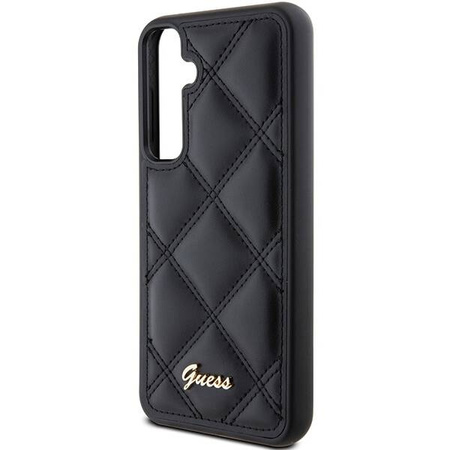Guess nakładka do Samsung S23 FE GUHCS23FEPSQSQSK GUESS HC PU QUILTED METAL LOGO czarna