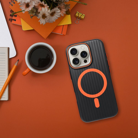 Futerał SIMPLY kompatybilny z MagSafe do IPHONE 15 Pro Max tytan czarny