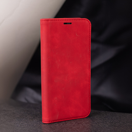 Etui Smart Suede do Samsung Galaxy A15 4G / A15 5G czerwone