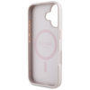 Oryginalne Etui IPHONE 16 Guess 4G Circle Classic Logo MagSafe różowe