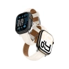 Skórzany pasek AMAZINGTHING Class Band do Apple Watch 45 / 46 / 49 mm - jasnobeżowy