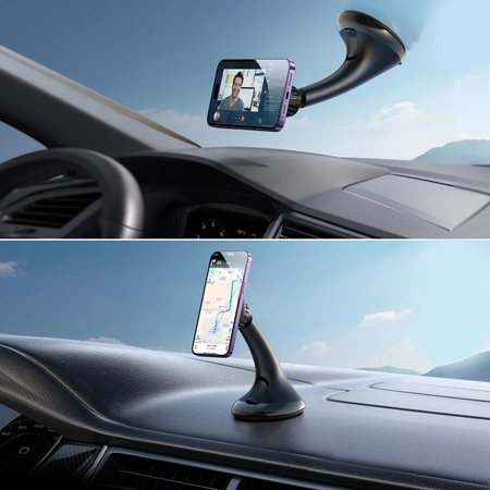 Joyroom JR-ZS356 universal magnetic car holder for a phone on the cockpit/window - black