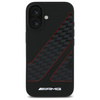 Original Handyhülle IPHONE 16 AMG Hardcase Checkered Flag Pattern MagSafe (AMHMP16S2SCFR) schwarz