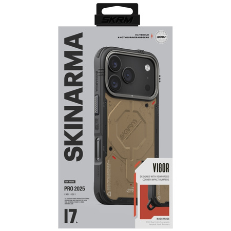 Etui Skinarma Vigor MagSafe do iPhone 17 Pro kamienny