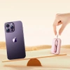 Joyroom mini powerbank 10000mAh Colorful Series 22.5W with 2 built-in USB C and Lightning cables pink (JR-L012)