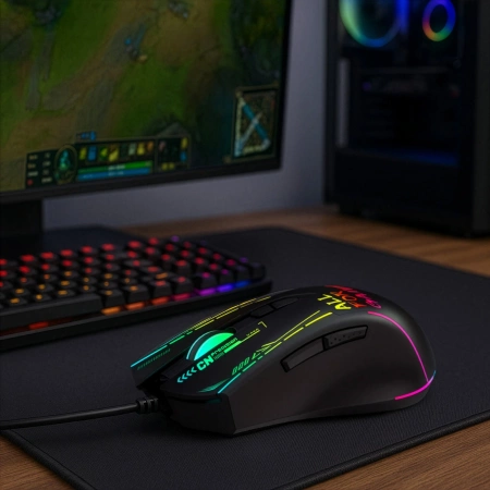 Wozinsky WMGK-7200 Wired Optical Gaming Mouse 7200 DPI - Black