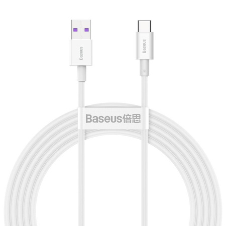Baseus Superior kabel USB - USB Typ C 66 W 6A 2 m Biały (CATYS-A02)