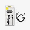 Baseus Flash Series II USB Typ C / USB Typ A Kabel - USB Typ C / Lightning / Micro USB 100 W 1,2 m blau (CASS030103)